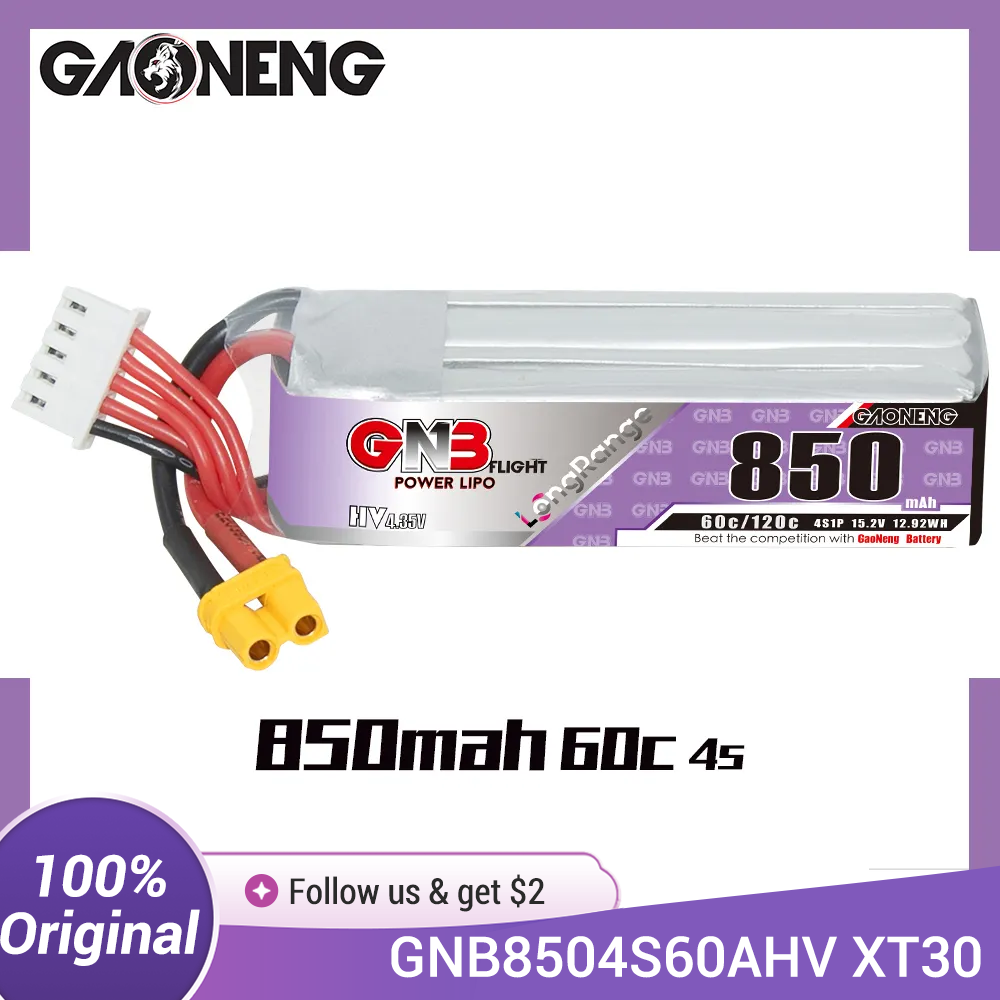 Drone Battery 3S - GAONENG GNB LiPo batterie 850mAh 4S