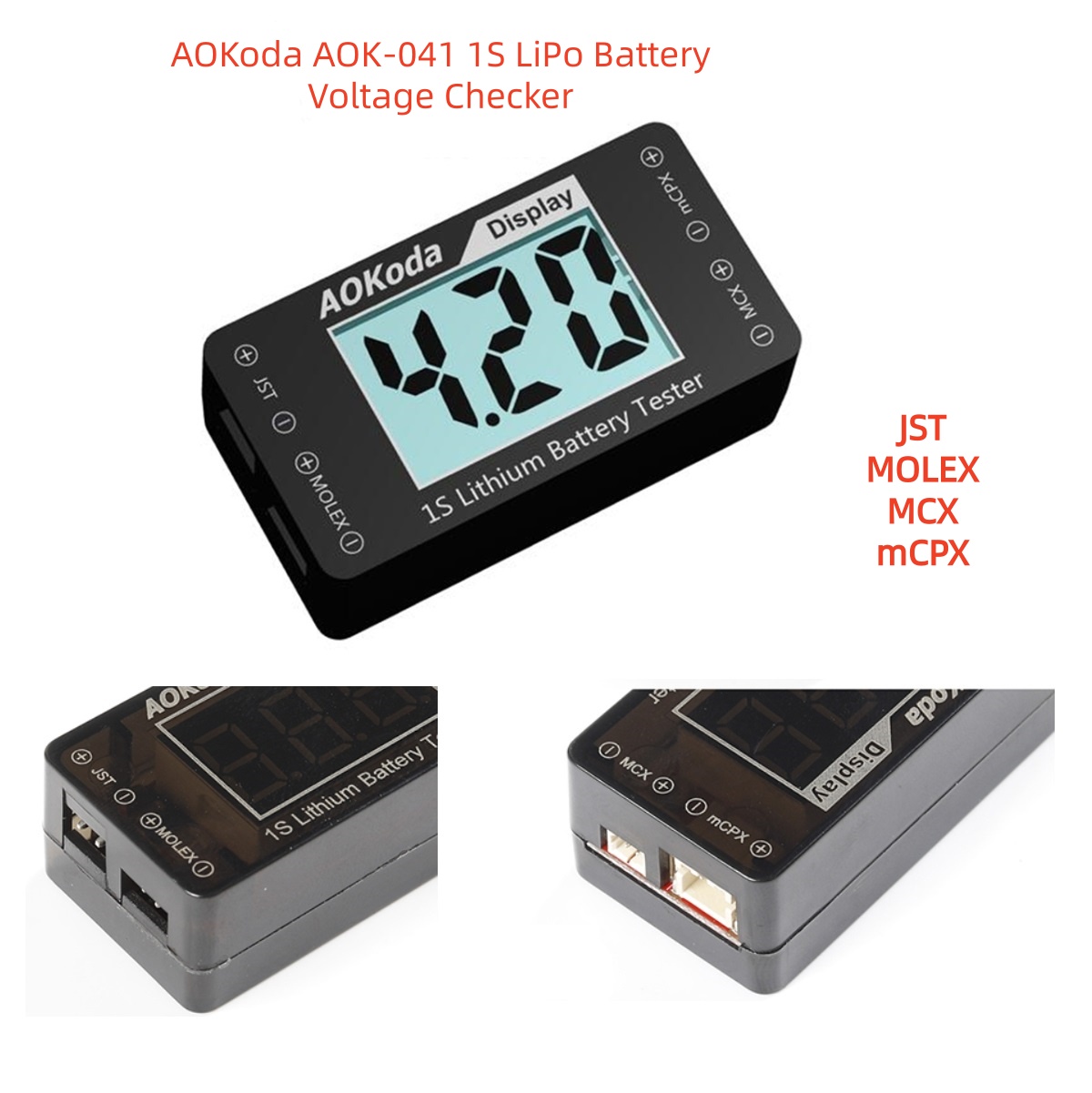 Drone Battery Voltage Checker - AOKoda AOK-041 1S testeur de tension