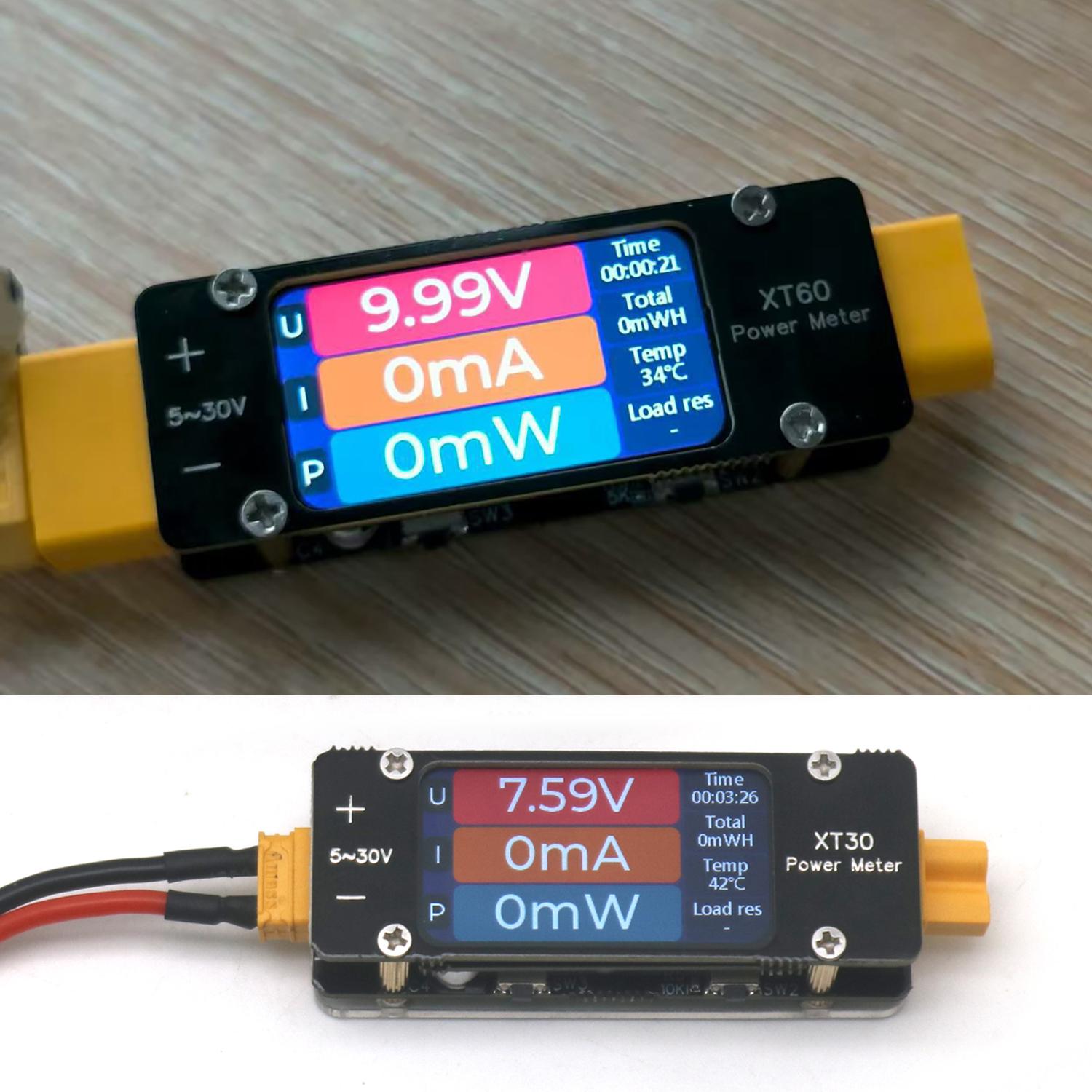 Drone Battery Voltage Checker - Ampèremètre de puissance 2mA-64A DC XT60,