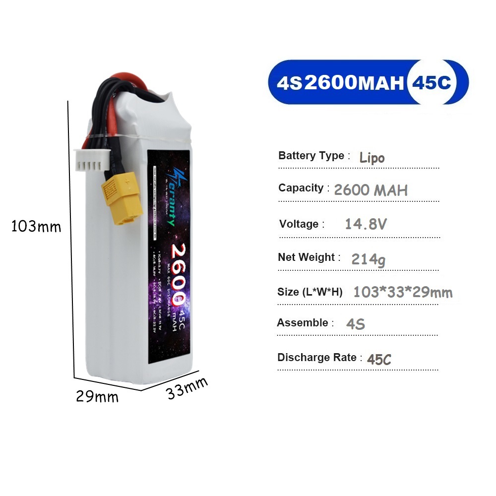 Batterie LiPo 4s 14.8V 1500mah - Drone Battery 3S avis et prix