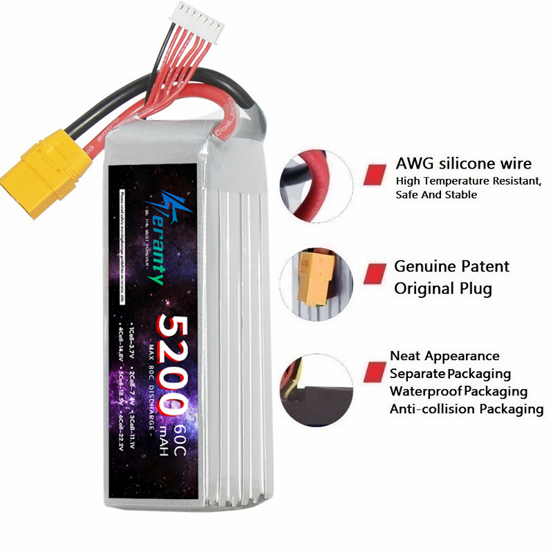 TERANTY-Batterie Lipo 6S, 5200 - Drone Battery 6S avis et prix