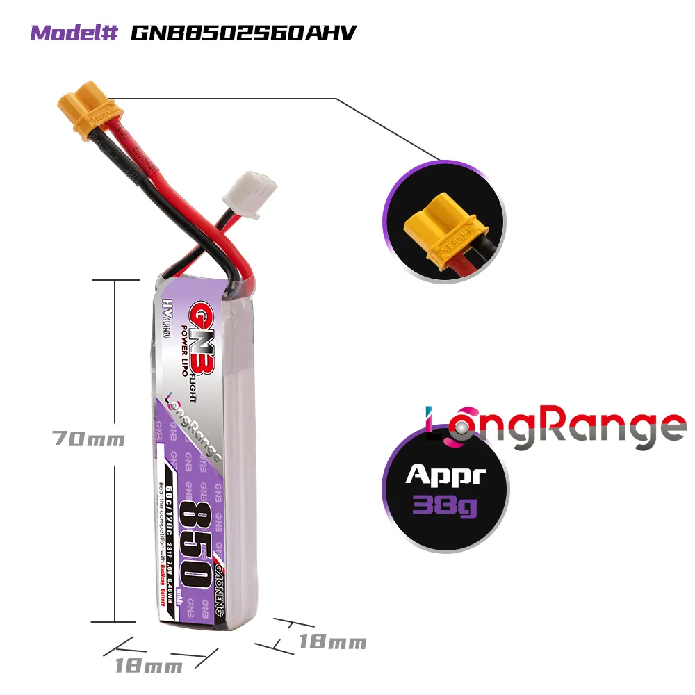 GAONENG GNB LiPo batterie 850m - Drone Battery 3S avis et prix