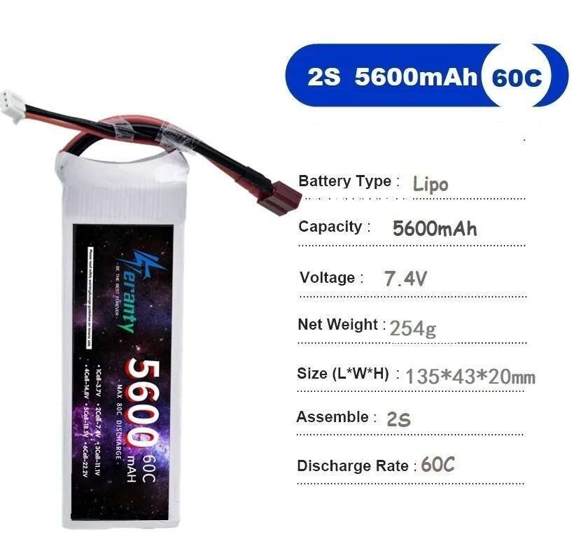 TERANTY 5600 MAH 60C 2S 3S 4S  - Drone Battery 6S avis et prix